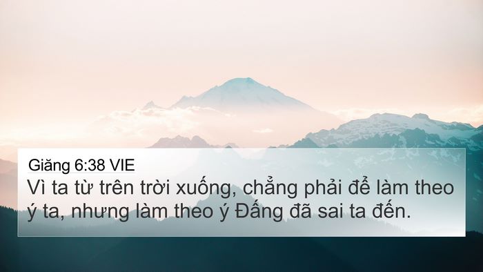 Giăng 6:38 VIE Bible Verse Image