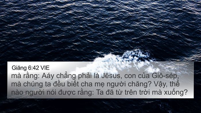 Giăng 6:42 VIE Bible Verse Image