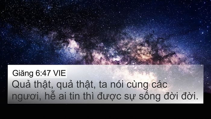 Giăng 6:47 VIE Bible Verse Image