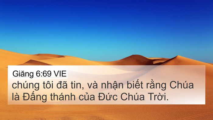 Giăng 6:69 VIE Bible Verse Image