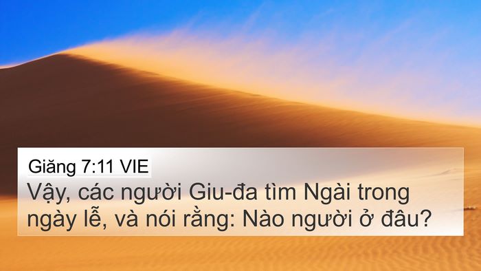 Giăng 7:11 VIE Bible Verse Image