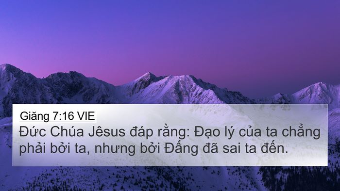 Giăng 7:16 VIE Bible Verse Image