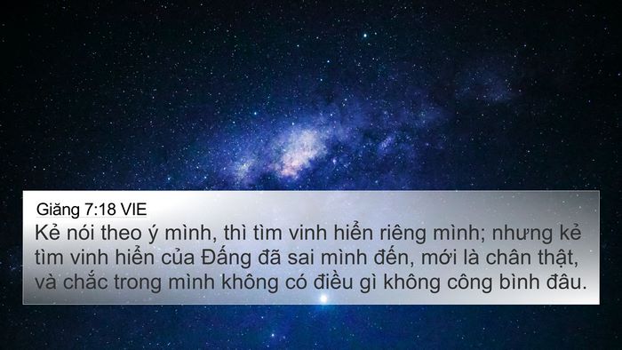 Giăng 7:18 VIE Bible Verse Image
