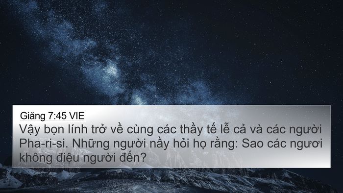 Giăng 7:45 VIE Bible Verse Image