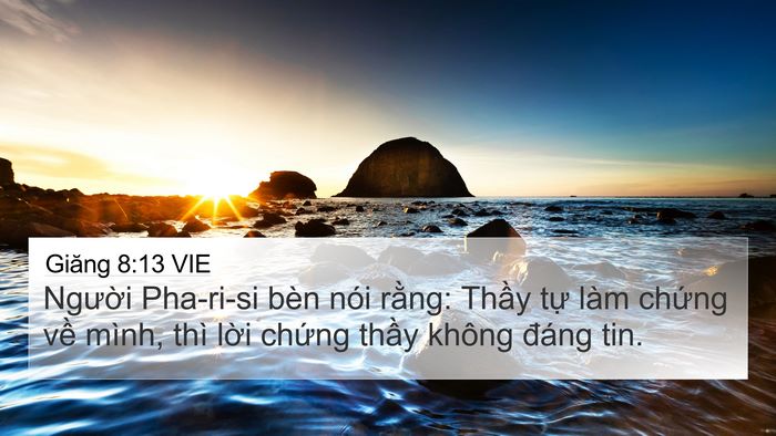 Giăng 8:13 VIE Bible Verse Image