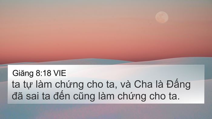 Giăng 8:18 VIE 4K Wallpaper - ta tự làm chứng cho ta, và Cha là Đấng - 4K Wallpaper Bible Verse