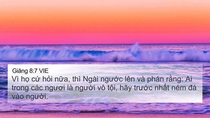 Giăng 8:7 VIE Bible Verse Image