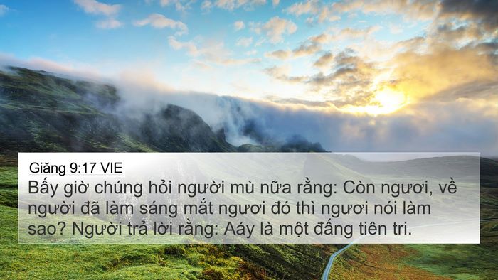 Giăng 9:17 VIE Bible Verse Image