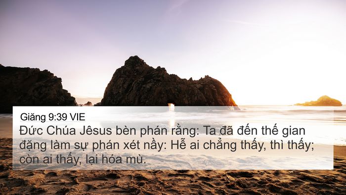 Giăng 9:39 VIE Bible Verse Image