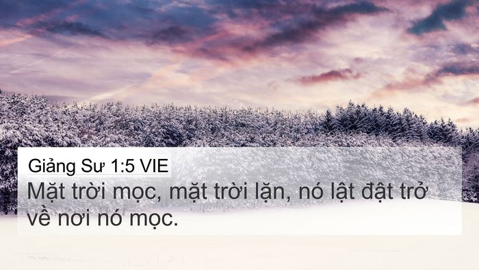 Giảng Sư 1:5 VIE 4K Wallpaper - Mặt trời mọc, mặt trời lặn, nó lật - 4K Wallpaper Bible Verse