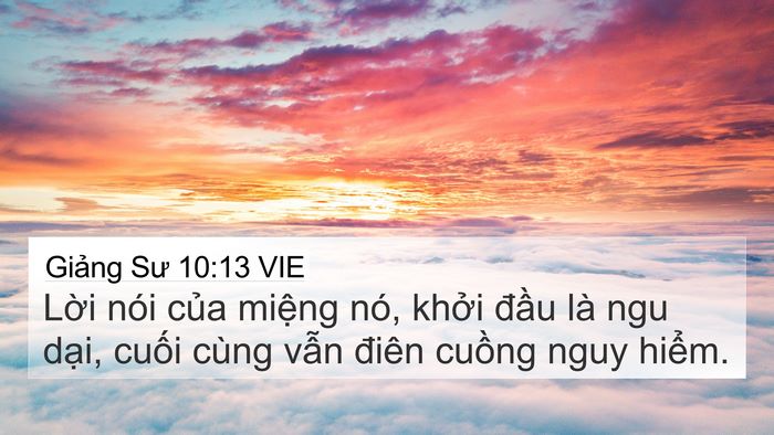 Giảng Sư 10:13 VIE 4K Wallpaper - Lời nói của miệng nó, khởi đầu là - 4K Wallpaper Bible Verse