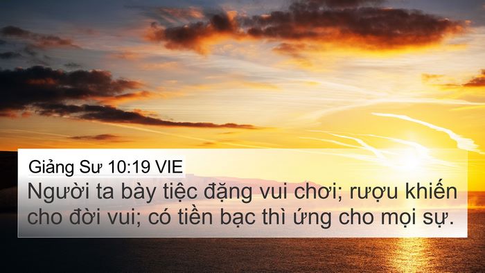 Giảng Sư 10:19 VIE Bible Verse Image