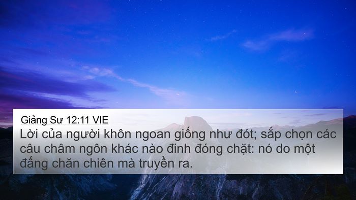 Giảng Sư 12:11 VIE Bible Verse Image