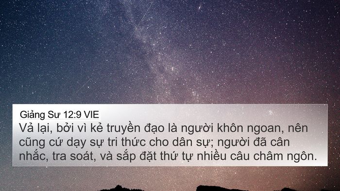 Giảng Sư 12:9 VIE Bible Verse Image