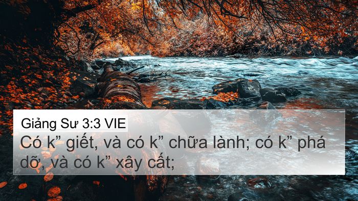 Giảng Sư 3:3 VIE 4K Wallpaper - Có k” giết, và có k” chữa lành; có - 4K Wallpaper Bible Verse