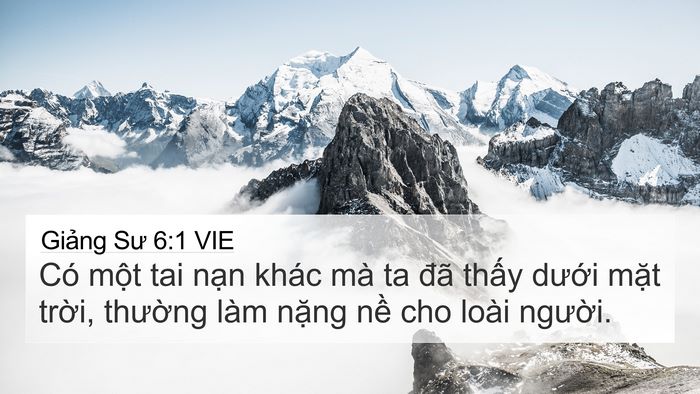 Giảng Sư 6:1 VIE 4K Wallpaper - Có một tai nạn khác mà ta đã thấy - 4K Wallpaper Bible Verse