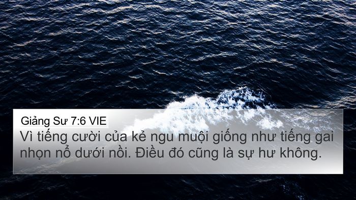 Giảng Sư 7:6 VIE Bible Verse Image