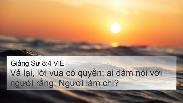 Giảng Sư 8:4 VIE Bible Verse Image