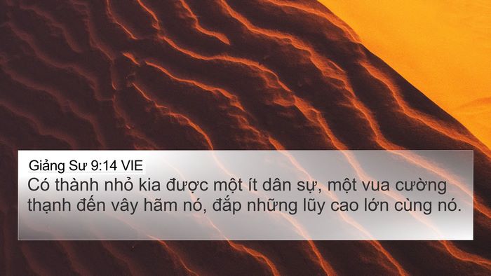 Giảng Sư 9:14 VIE Bible Verse Image