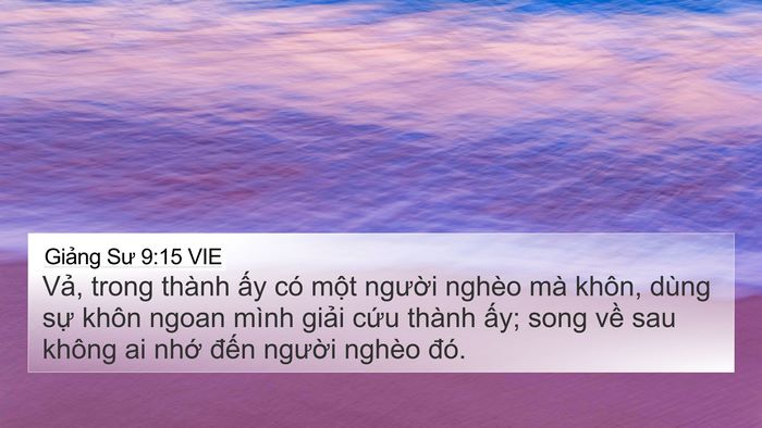 Giảng Sư 9:15 VIE Bible Verse Image