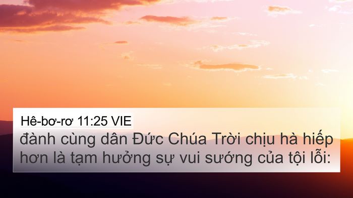 Hê-bơ-rơ 11:25 VIE Bible Verse Image