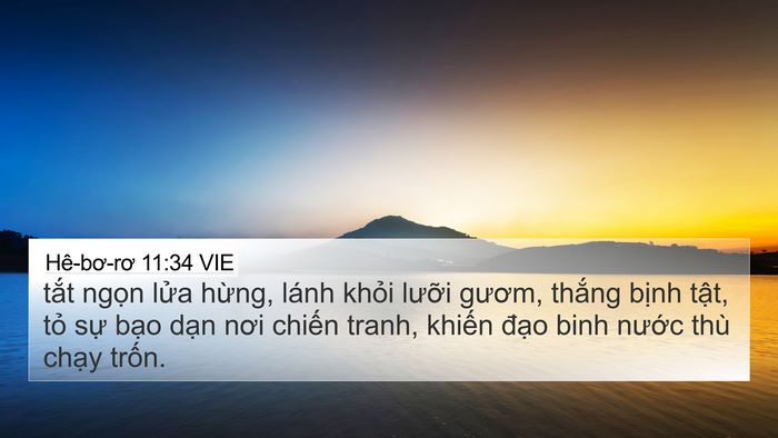 Hê-bơ-rơ 11:34 VIE Bible Verse Image