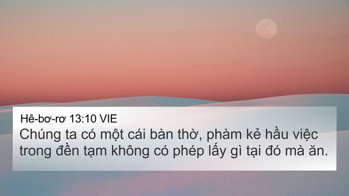Hê-bơ-rơ 13:10 VIE Bible Verse Image