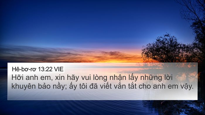 Hê-bơ-rơ 13:22 VIE Bible Verse Image