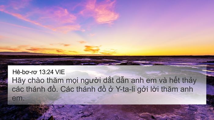 Hê-bơ-rơ 13:24 VIE Bible Verse Image