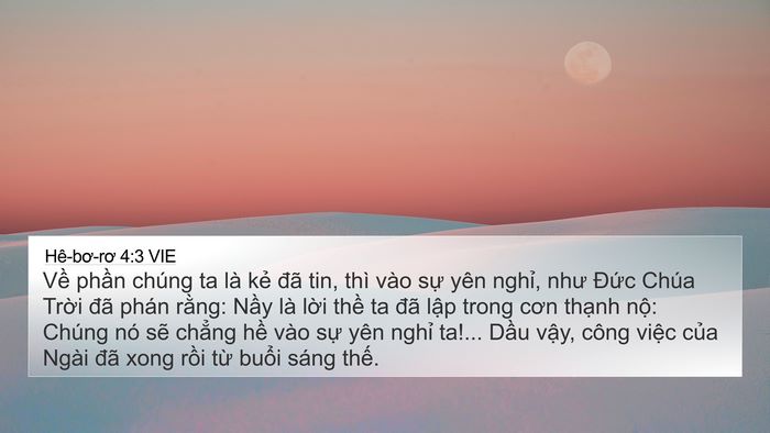 Hê-bơ-rơ 4:3 VIE Bible Verse Image