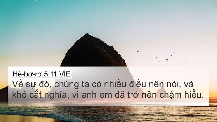 Hê-bơ-rơ 5:11 VIE Bible Verse Image
