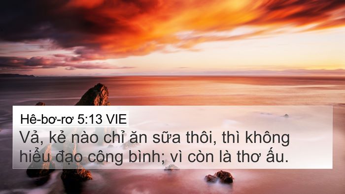 Hê-bơ-rơ 5:13 VIE Bible Verse Image