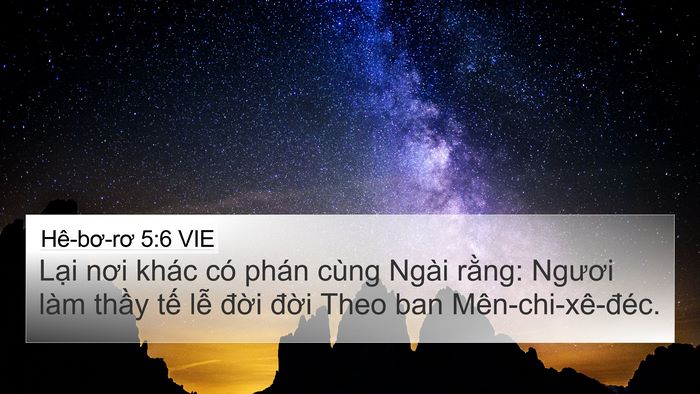 Hê-bơ-rơ 5:6 VIE Bible Verse Image