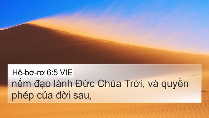 Hê-bơ-rơ 6:5 VIE Bible Verse Image