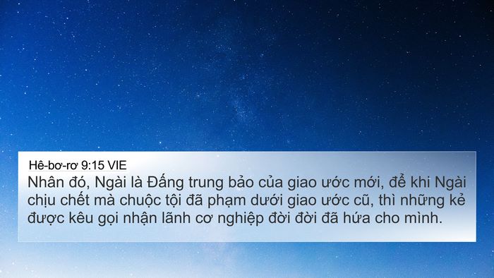 Hê-bơ-rơ 9:15 VIE Bible Verse Image