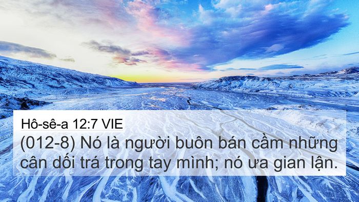 Hô-sê-a 12:7 VIE Bible Verse Image