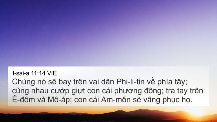 I-sai-a 11:14 VIE Bible Verse Image