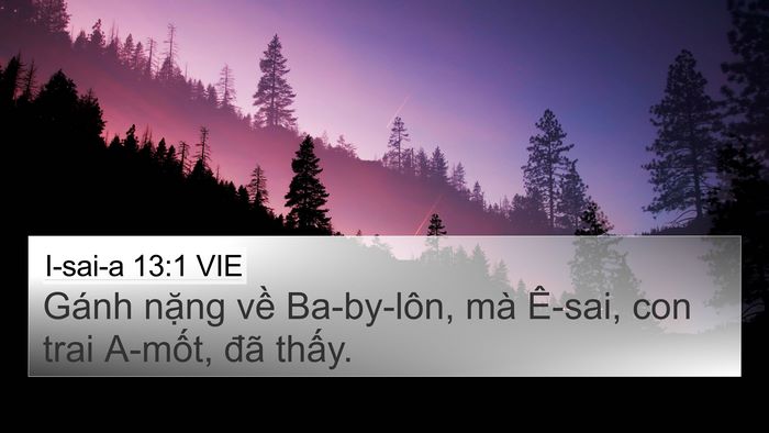 I-sai-a 13:1 VIE Bible Verse Image