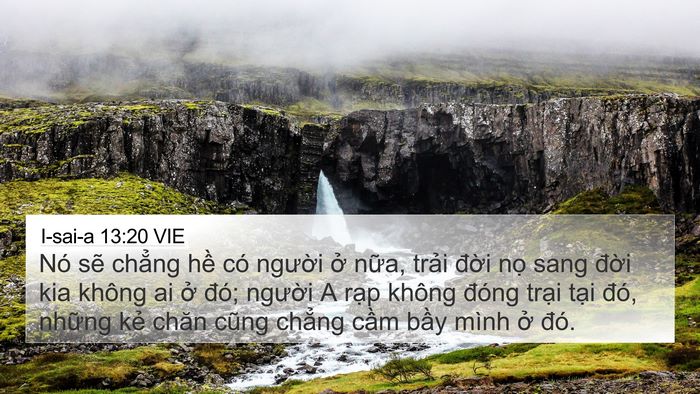 I-sai-a 13:20 VIE Bible Verse Image