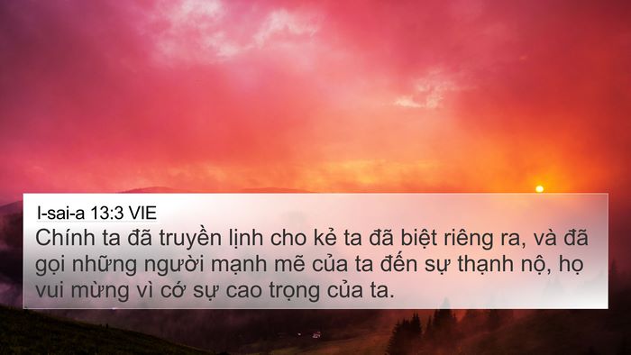 I-sai-a 13:3 VIE Bible Verse Image