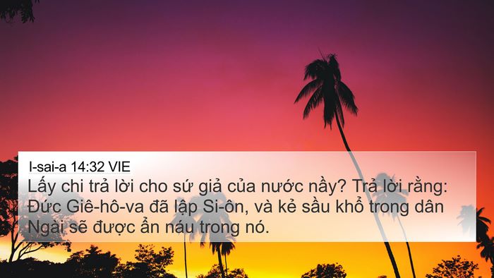 I-sai-a 14:32 VIE Bible Verse Image