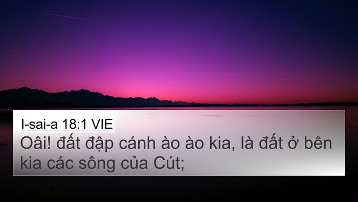 I-sai-a 18:1 VIE Bible Verse Image