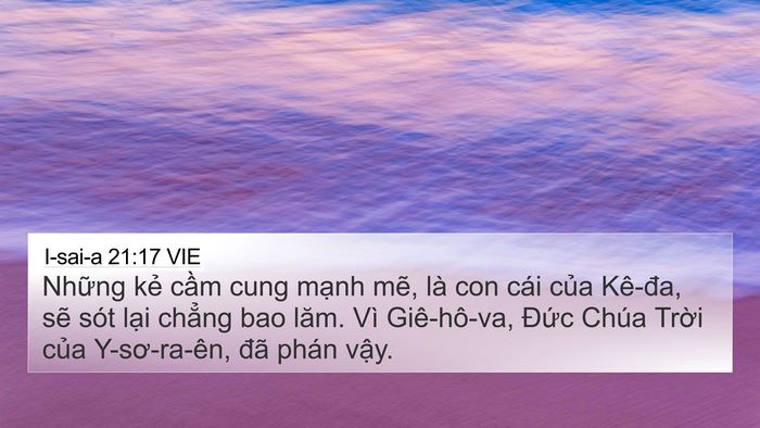 I-sai-a 21:17 VIE Bible Verse Image