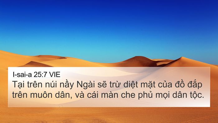 I-sai-a 25:7 VIE Bible Verse Image