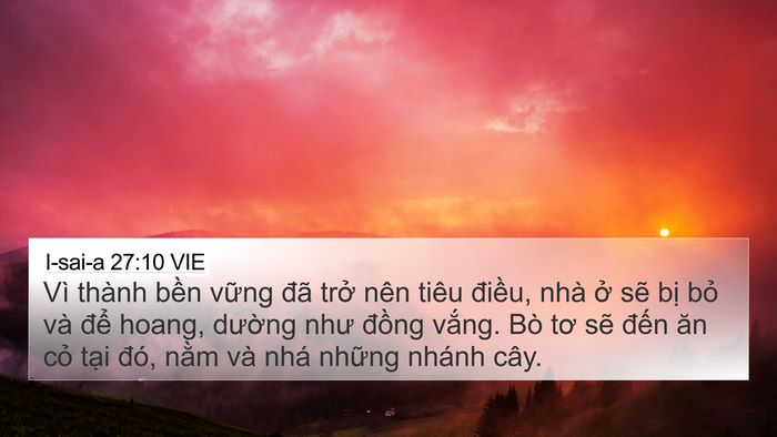 I-sai-a 27:10 VIE Bible Verse Image