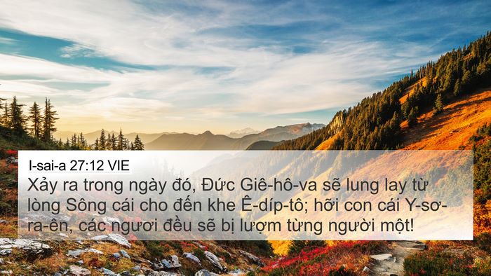 I-sai-a 27:12 VIE Bible Verse Image