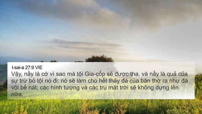 I-sai-a 27:9 VIE Bible Verse Image