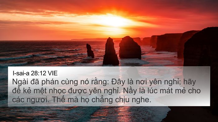 I-sai-a 28:12 VIE Bible Verse Image