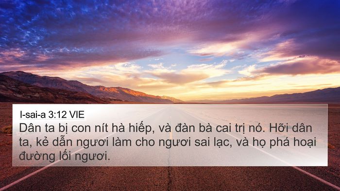 I-sai-a 3:12 VIE Bible Verse Image