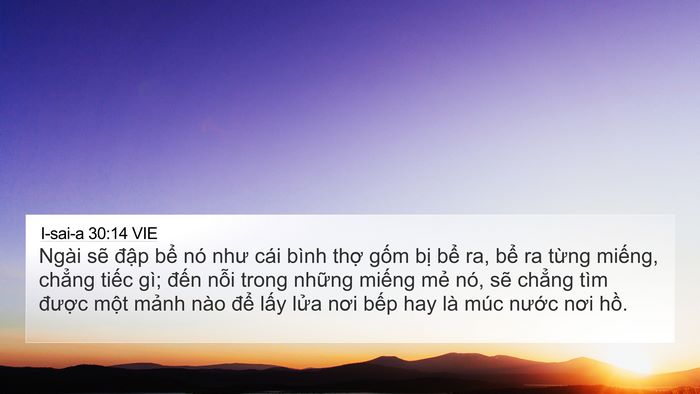 I-sai-a 30:14 VIE Bible Verse Image